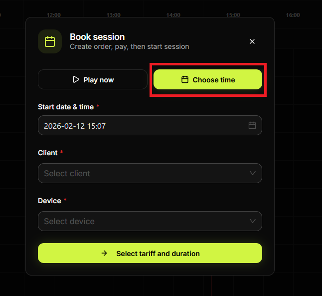 Date and time picker