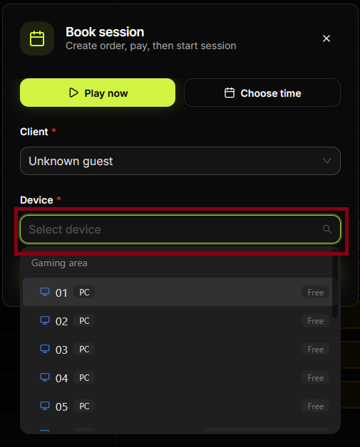 Cart — Place order