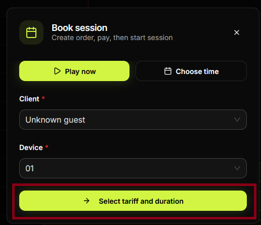 Order — Card and Cash